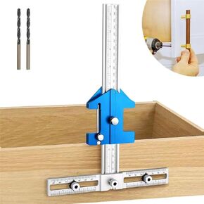 أداة تهزهز أجهزة الخزانة ومسطرة زاوية النجارة مع توقف منزلق 45 درجة و60 درجة، أداة تهزهز بمقبض خزانة قابلة للتعديل، دليل حفر لتحديد موقع الثقب لتركيب مقبض درج الباب والسحب in Kuwait