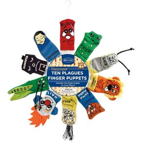 Rite Lite Passover Kids Toy 10 Plague Finger Puppets for Pesach Seder