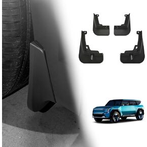 BestEvMod Mud Flaps Splash Guards Compatible with 2024 Kia EV9 Accessories Splash Fender Winter Vehicle Sediment Dirt Protection Set of 4 No Need to Drill Holes