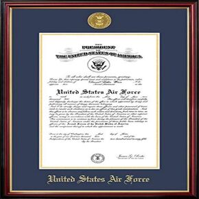 Campus Images AFCPT00111x14 Air Force Certificate Petite Frame with Gold Medallion, 11" x 14"