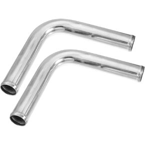 ACROPIX OD 1.25" 32mm Leg Length 6" 152mm Car Aluminum Alloy Tube Intercooler Pipe 90 Degree Bend Elbow Air Intake Joiners Tubing - Pack of 2