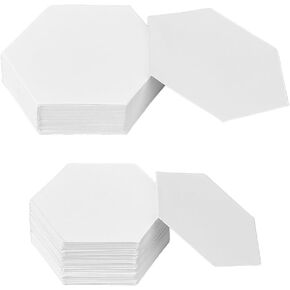 DICOSMETIC 200Pcs 2 Sizes Quilting Paper Templates Hexagon Paper Piecing Paper for Quilting White Quilt Patterns Templates English Paper Piecing for Patchwork Sewing Projects