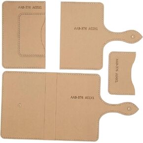 4 Kinds DIY Bag Template Set, Leather Acrylic Clear Keychains Wallet Pattern, Laser Cutting Making Stencil DIY Leather Craft Tool, Bag Making Molds for Quilting Sewing