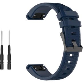 Compatible with Garmin Fenix 7/Fenix 6 GPS Band 22mm Replacement Silicone Watch Bands Wrist Strap Sport Wristbands Fenix 6 PRO GPS/Fenix 6 PRO GPS/Fenix 6 Sapphire GPS/Fenix 5/Fenix 5 plus/approach s60/approach s62 for Men Women