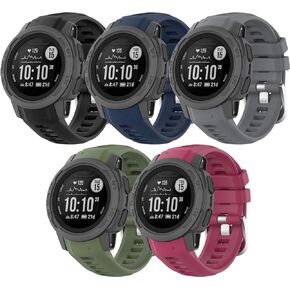 حزام لساعة Garmin Instinct 2S، حزام ساعة بديل من السيليكون الناعم لـ Garmin Instinct 2S / Instinct 2S Solar (بدون متعقب)