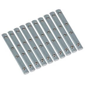 Yeebyee Straight Line Connector 3.9"Joint Bracket with M5 Screw for 0.24" Slot 2020 Series Aluminum Extrusion Profile, 10pcs/Pack (Black-Straight Bracket-20Series)