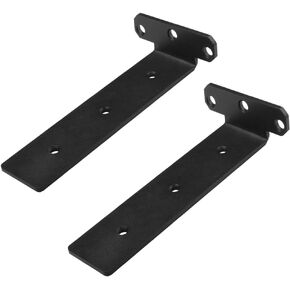 Melairy 2PC Thickened Black Shelf Brackets Wall Mounted Shelve Brackets 90 Degree Corner Brace Shelf Bracket Frame Right Angle Table Support Bracket…