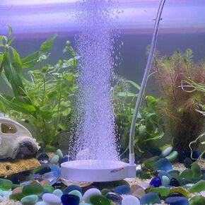 Fish Tank Bubbler Aquarium Air Stone Bubble Stone Betta Fish Tank Decor Accessories Small Oxygen Stone Quiet High Dissolving Oxygen Diffuser for Aquarium Fish Tank Hydroponic 1.38Inch