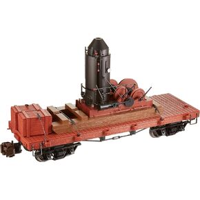 Bachmann Industries Log Skidder with Crate on 20' Log Car - Large "G" Rolling Stock (1:20 Scale)