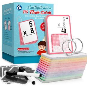 Multiplication Flash Cards for 3rd Grade – 175 Math Flash Cards – Times Table Flash Cards – All Facts 0-12 Color Coded – Multiplication Games, 1st 2nd 4th 5th 6th Grade