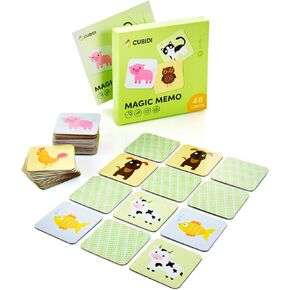 CUBIDI® Memory Matching Game | Educational Toys for 4+ Year Olds | Card Games for Toddler Activities | Montessori Toys for 4+ Year Olds | Pair Games for Kids as Preschool Learning Activities