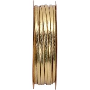 DIY Leather Rope Flat Leather Cord Leather Cord Chain Silk Rope Braiding String Ribbon Choker Leather Cord Thread Leather Rope Strap Leather Rope Cord Gold and Silver Golden Bobbin