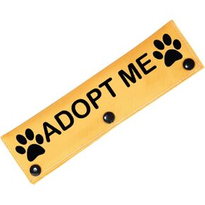 PWHAOO Adopt Me Leash Sleeve Dog Leash Tag Adopt Me Dog Leash Wrap Dog Gift Dog Owner Gift Dog Rescue Gift (Adopt Me Sleeve)
