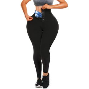 Sauna Pants for women High Waist Sauna Sweat Leggings with pocket Compression Workout Legging Sauna Suit