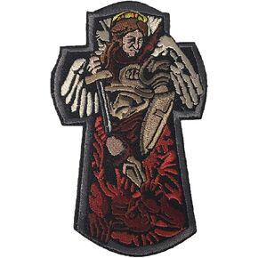 St. Michael The Archangel - 100% Embroidered Morale Patch with Hook and Loop Backing (Full Color)