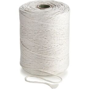 MB Cordas Macrame Rope 5mm 438 yd Single Twisted Cotton Cord -1-ply Strong Cotton String - Knitting, Crochet, Macramé, Weaving 'Cord - Handbag, Hanging Basket, Dream Catcher - Ivory Ecru White