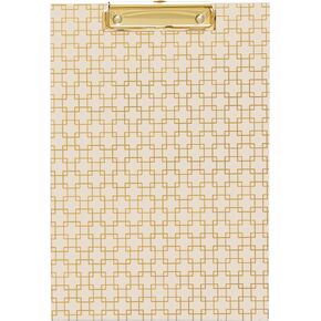Blu Monaco Decorative Clipboard Chic Pink Clipboard with Gold Clip and Elegant Geometric Square Gold Foil Design - Stylish and Functional Paper Board with Clip for Organization Décor Clipboards Cute