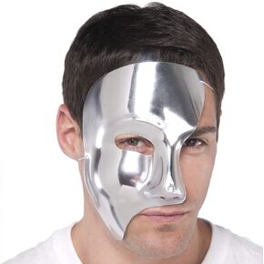 amscan 848225 Silver Phantom Mask