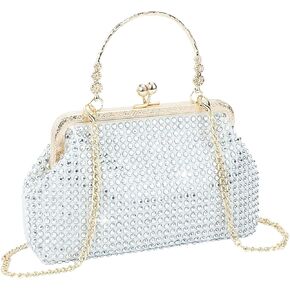 حقيبة سهرة سباركلي للسهرة للنساء محفظة بمقبض 2way حقيبة ترتر لامعة حقائب يد صغيرة مناسبة لحفلات الزفاف in Kuwait