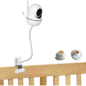 Baby Monitor Mount Compatible with HelloBaby HB6550/HB65/HB66/HB248,ANMEATE SM935E, iFamily 43E,Kidsneed SM935, Baby Monitor Holder Attaches to Crib Cot Shelves, Without Tools or Wall Damage