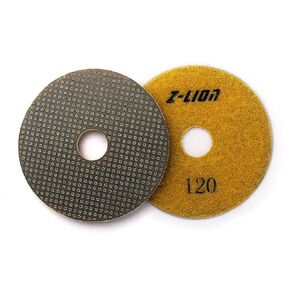 3" Diamond Polishing Pads Wet or Dry with 5/8-11 Rubber Backer Pad for Marble Granite Concrete Glass Sanding