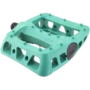 Odyssey Twisted PC Pedals - Platform, Composite/Plastic, 9/16", Billiard Green