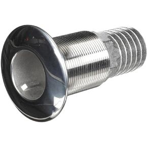 Attwood 66551-3 Stainless Steel Barbed Standard Length Straight Thru-Hull, 1 1/2-Inch
