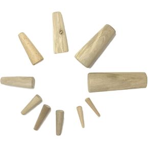 asdmm قارب الطوارئ مجموعات المكونات الخشبية الناعمة، البحرية مدبب مخروطي من خلال بدن استنزاف توقف، متنوعة 1/5 "إلى 1 3/5"، 10 قطع in Kuwait