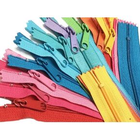 YKK Handbag Zippers #4.5 with Extra-Long Pull - Request Your Own Colors for Your YKK Zipper Assortment - Made in The USA - (25 Zippers) (12" Inches)