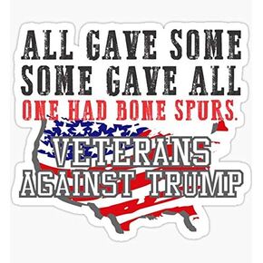 US Flag Veterans Against Trump Anti Trump 2020 Election - Sticker Graphic - Auto, Wall, Laptop, Cell, Truck Sticker for Windows, Cars, Trucks