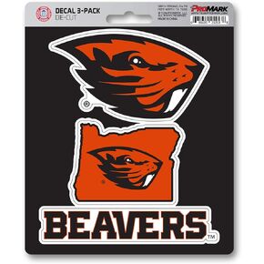 FANMATS NCAA Oregon State University 3 Piece Decal Set Orange