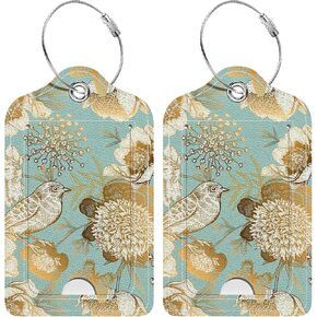 Rimilak 2 Pack PU Leather Luggage Tags for Suitcase, Travel Cruise Luggage Tag with Privacy Flap, Name ID Label and Metal Loop for Women Men Handbag School Bag Backpack, Abstrac Leopard in Kuwait