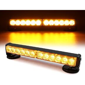 FOXCID 24 LED تحذير مخاطر الطوارئ ستروب وامض ضوء بار بطارية لاسلكية مع قاعدة مغناطيسية وقابس قابل لإعادة الشحن لمركبات الأمان على السطح منارة سحب الشاحنات جرار محراث الثلج