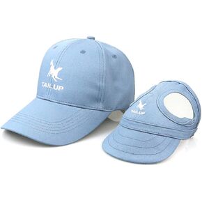 Dog Parent-Child Hats, Adjustable with Ear Holes Dog Baseball Hat Visor Cap Sun Protection Pet's Mom Dad Cap Set in Kuwait