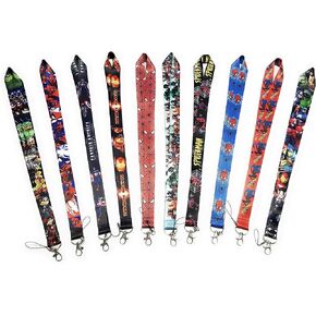 J & A Best Deals New 2019 Marvel Anime Characters Avengers-Spider Man- Captain America- Iron Man-Thor حامل معرف الهاتف المحمول وأشرطة الرقبة وسلسلة مفاتيح قصيرة مجموعة من 10 قطع in Kuwait