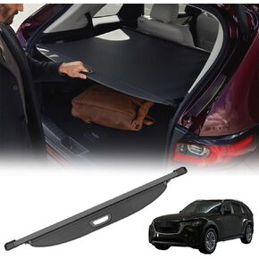 VeCarTech Compatible with 2024 Mazda CX90 Rear Cargo Security Shade Cover Luggage Security Shield Shade Retractable Storage Cargo Cover