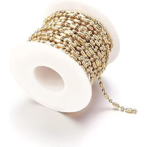 29.53 Feet Silver Stainless Steel Link Cable O Chain 5mm Thin Cross Necklace Chain with Spool for Bracelet Jewelry Accessories DIY Making