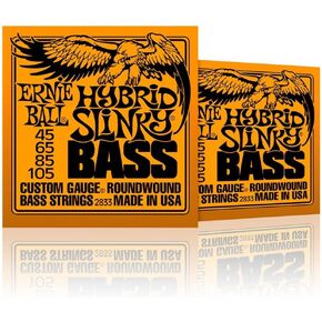 Ernie Ball 2833 Hybrid Slinky Round Wound Bass Strings 2 Pack