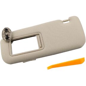 JUWEVAZU Beige Driver Side Sun Visor Fit for Toyota Corolla 2007 2008 2009 2010 2011 2012 2013, Replace Left Sun Protection Shade 74320-02711-E0