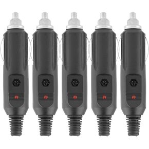 5pcs Cigarette Lighter DIY Connector, Cigarette Lighter Plug, Male Car Lighter Plug, 12V 24V 5A Car Accessory Male Cigarette Lighter Socket DIY Plug Connector