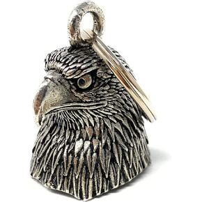 Eagle Head Motorcycle Biker Bell Accessory or Key Chain for Luck