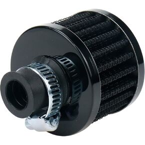 Modengzhe 13mm Inlet Air Filter Replacement with Hose Clamp Cylindrical Air Mesh for Car Motorcycle ATV Cold Air Intake (Black)