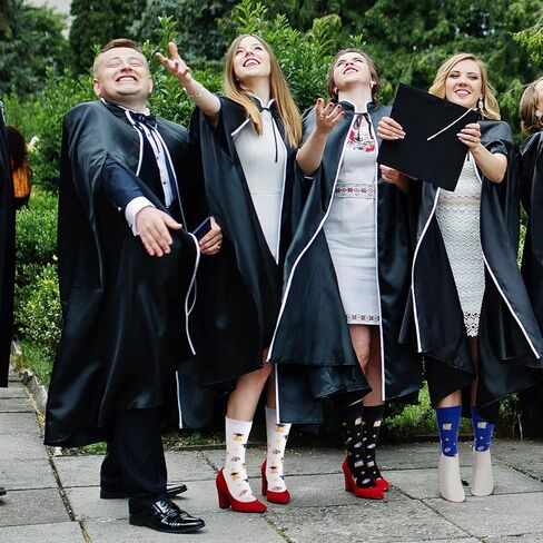 6 أزواج من الجوارب المبتكرة لهدايا التخرج، جوارب فئة 2024 للنساء والرجال الخريجين للجنسين جوارب كاجوال للطاقم، 6 ألوان in Kuwait