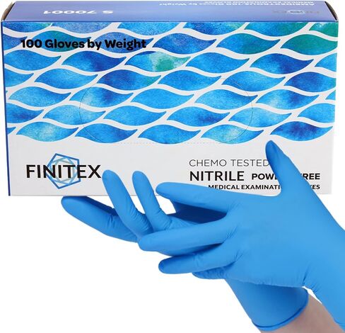 قفازات FINITEX Nitrile للفحص الطبي للاستعمال مرة واحدة، 4 مل خالية من المسحوق، خالية من اللاتكس، 1000 قطعة، قفازات تنظيف المنزل للطعام in Kuwait