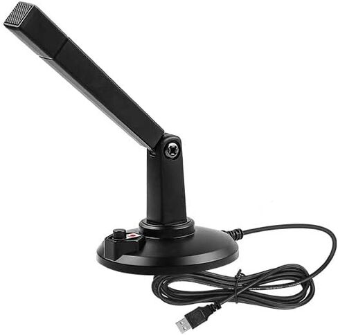 ميكروفون كمبيوتر USB، ميكروفون صغير لسطح المكتب ذو رقبة معقوفة رائع لسكايب ويوتيوب والألعاب مع الكمبيوتر المحمول ماك بوك in Kuwait