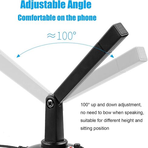 ميكروفون كمبيوتر USB، ميكروفون صغير لسطح المكتب ذو رقبة معقوفة رائع لسكايب ويوتيوب والألعاب مع الكمبيوتر المحمول ماك بوك in Kuwait