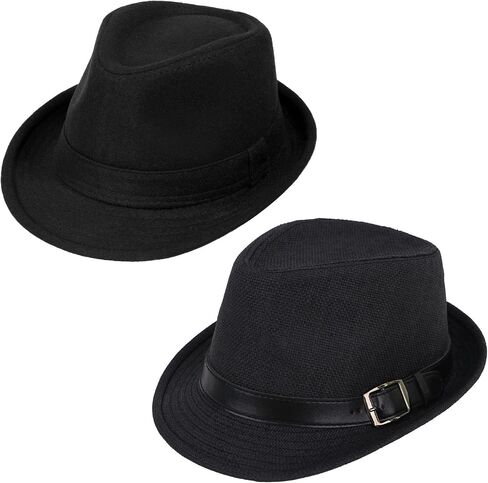 Simplicity Black Fedora Hat for Men and Straw Fedora Hats for Men/Women Black L/XL in Saudi Arabia