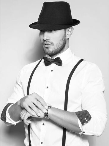 Simplicity Black Fedora Hat for Men and Straw Fedora Hats for Men/Women Black L/XL in Saudi Arabia