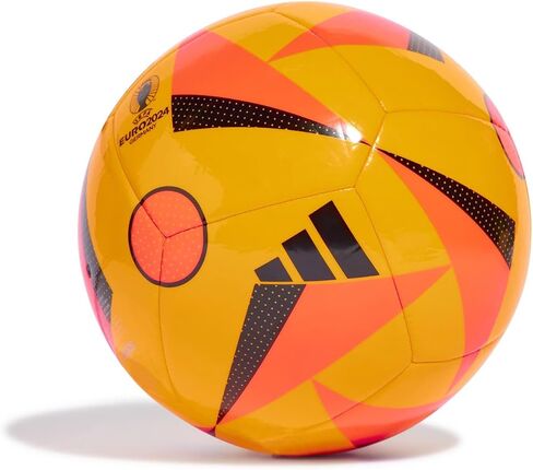 كرة adidas Fussballliebe Club Euro 2024 IP1615، للجنسين، كرة قدم، ذهبي شمسي/أحمر شمسي/أسود، 4 in Kuwait