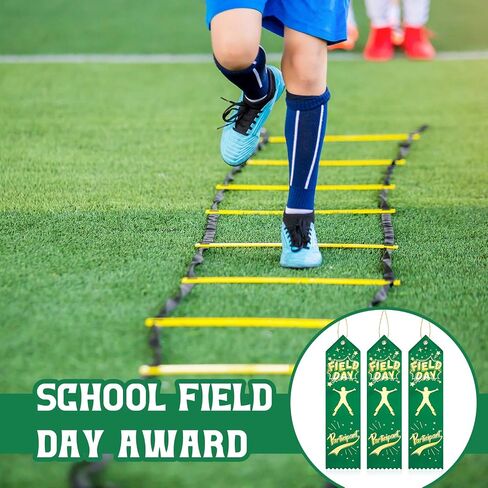 Kisston 100 Pcs Field Day Participant Ribbons Award Ribbon Prize Ribbons Winner Recognition Ribbons with Card and String for Competition Sports Event Contest Prize Ornaments in Saudi Arabia